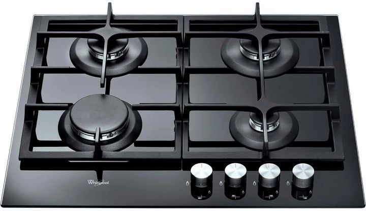 Варильна поверхня Whirlpool GOS6415/NB/1 (газова, вбудована, 4 конфорки, чавун, чорна) GOS 6415/NB1 фото