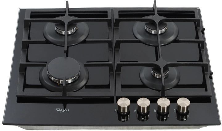 Варильна поверхня Whirlpool GOS6415/NB/1 (газова, вбудована, 4 конфорки, чавун, чорна) GOS 6415/NB1 фото