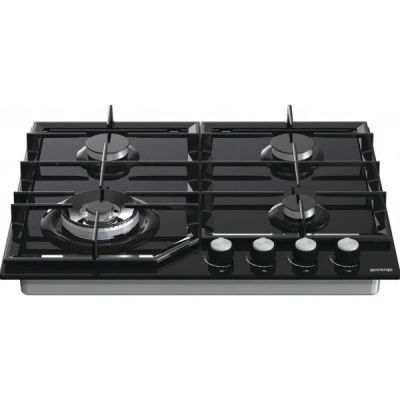 Варильна поверхня Gorenje GTW641KB (газова, вбудована, 4 конфорки, чавун, чорна) GTW641KB фото