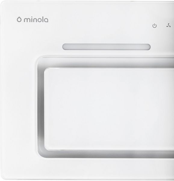 Витяжка Minola HBI 6873 WH GLASS 1200 LED Line (повновбудована, 60 см, 1200 м&sup3;/год, біла) HBI 6873 WH фото