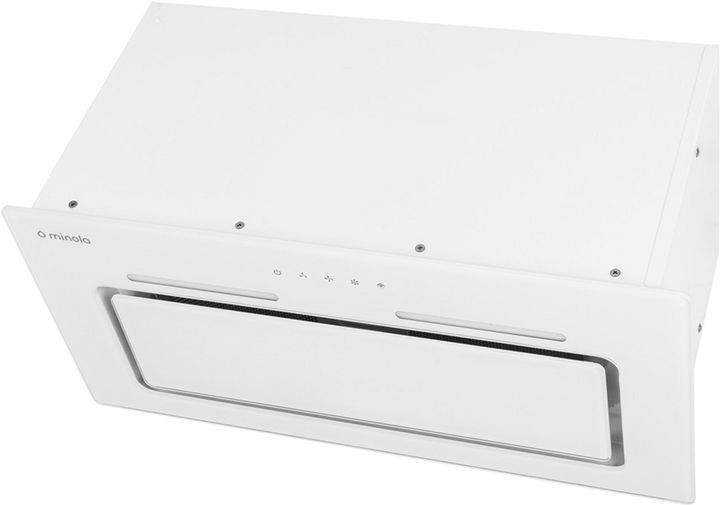 Витяжка Minola HBI 6873 WH GLASS 1200 LED Line (повновбудована, 60 см, 1200 м&sup3;/год, біла) HBI 6873 WH фото