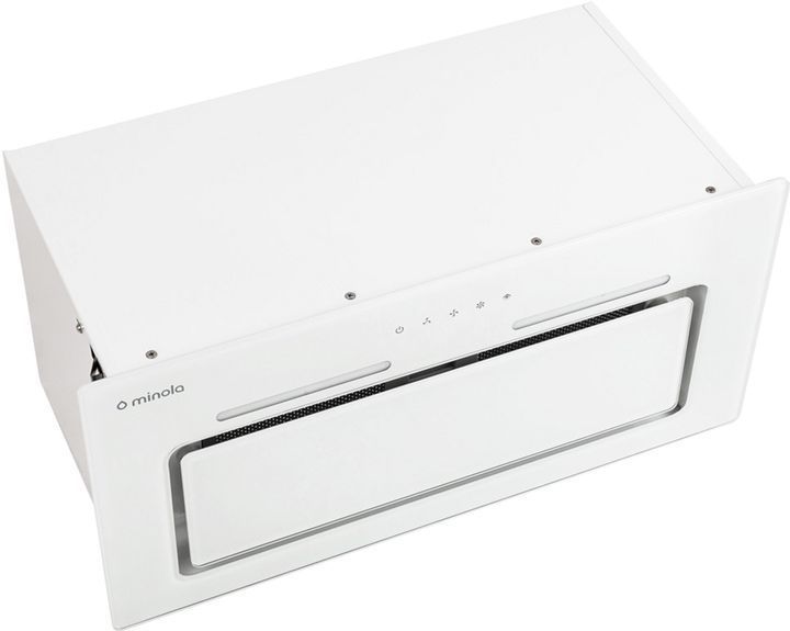 Витяжка Minola HBI 6873 WH GLASS 1200 LED Line (повновбудована, 60 см, 1200 м&sup3;/год, біла) HBI 6873 WH фото