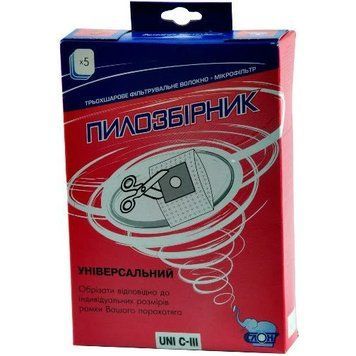 Мішок д/пилососа о/р м/в СЛОН UNI C-III c (5шт) універсальний UNI C-III c фото