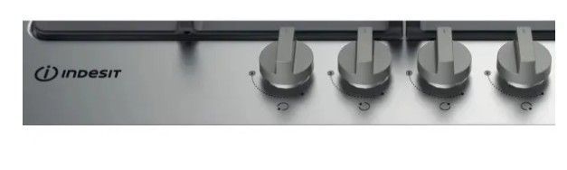 Варильна поверхня Indesit THP 641 W/IX/I 1 (газова, вбудована, 4 конфорки, чавун, нержавіюча сталь) THP 641 W/IX/I 1 фото