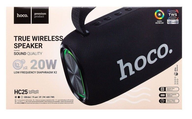 Колонка HOCO HC25 Radiante sports BT speaker Black HC25 Black фото