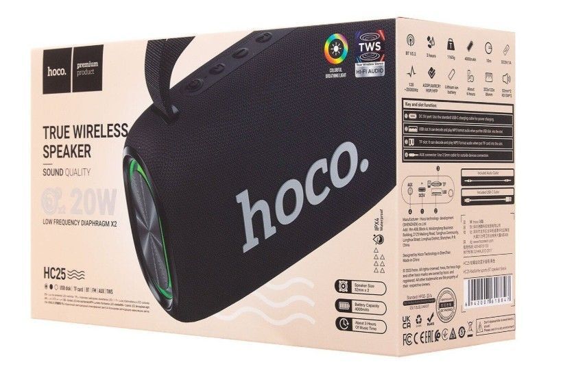 Колонка HOCO HC25 Radiante sports BT speaker Black HC25 Black фото